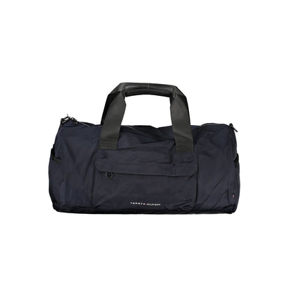 Blue Polyester Men's Bag with Shoulder Strap