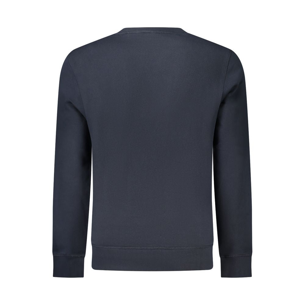 Blue Cotton Men Sweatshirt