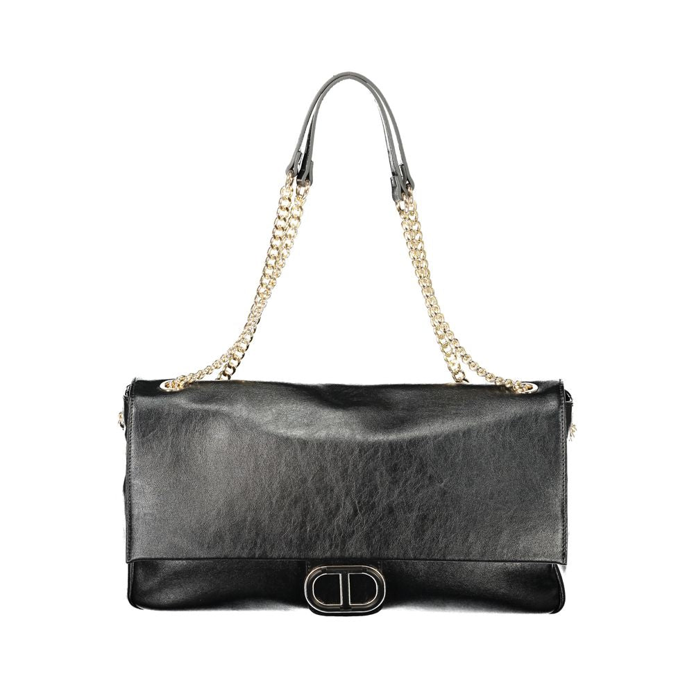 Black Polyethylene Women Handbag