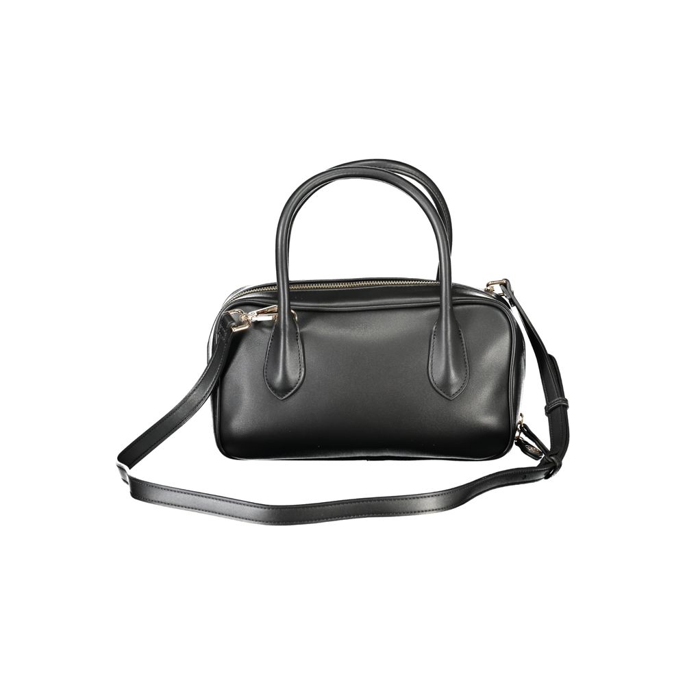 Black Polyethylene Women Handbag
