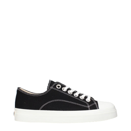 Black Fabric Low Top Sneakers