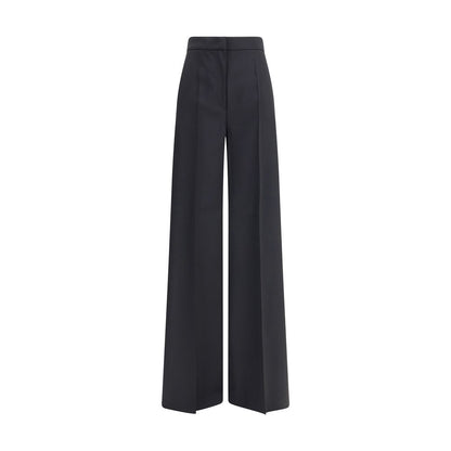 Black Fleece Wool Casual Pants