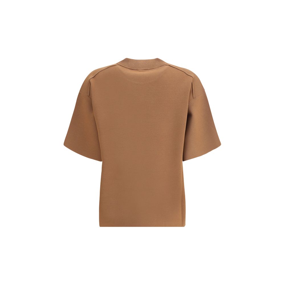 Brown Polyester T-Shirt