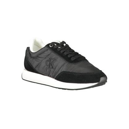 Black Leather Women Sneaker