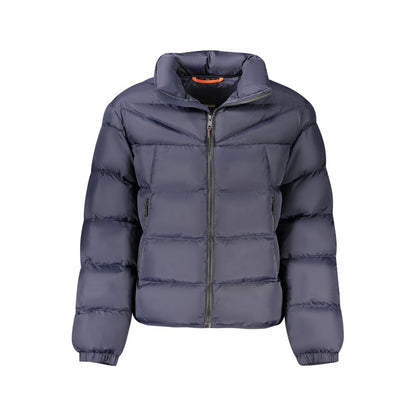Blue Polyamide Men Jacket