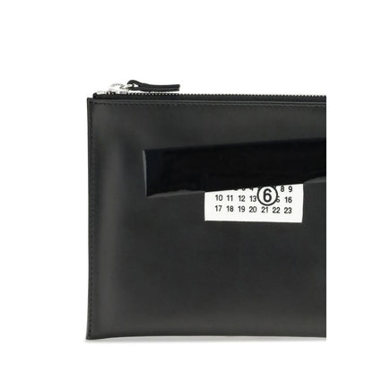Black Calf Leather Bos Taurus Clutch Bag