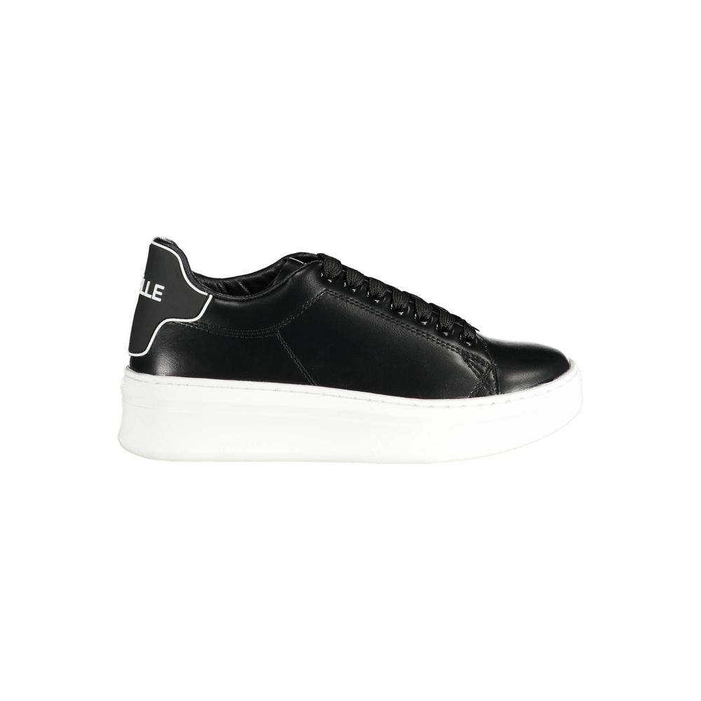 Black Polyurethane Women Sneaker