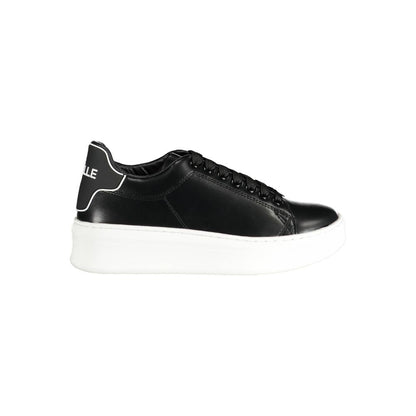 Black Polyurethane Women Sneaker