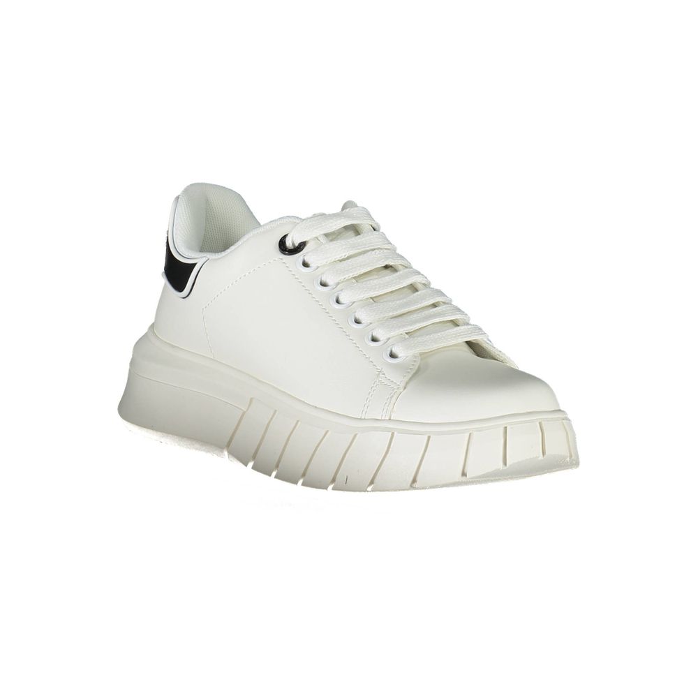 White Polyurethane Women's Sneaker