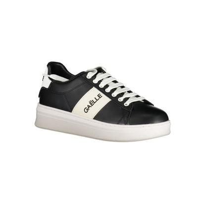 Black Polyurethane Men Sneaker