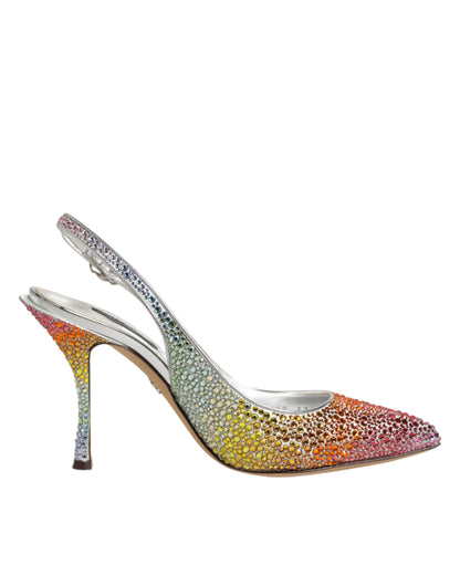 Multicolor Sequin Slingback Pumps Shoes