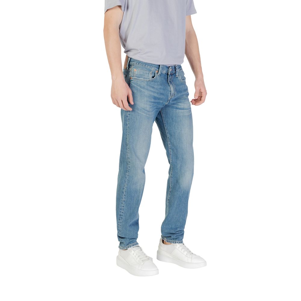 Blue Cotton Skinny Jeans