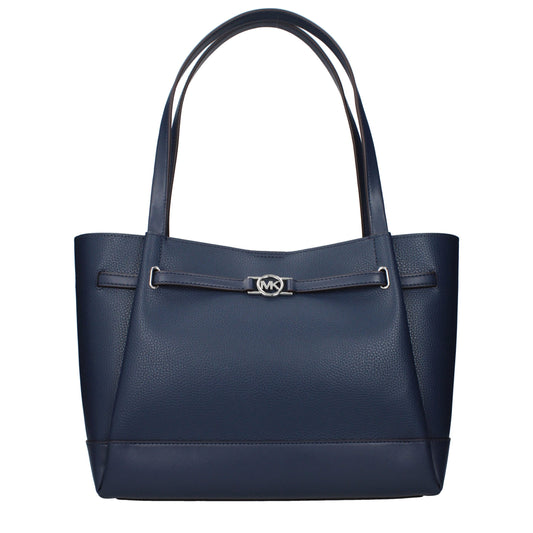 Blue Leather Shoulder Bag
