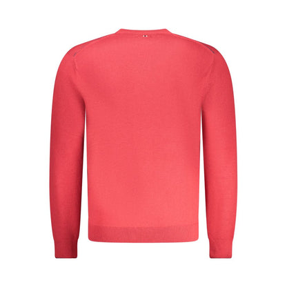 Red Merino Wool Men Sweater