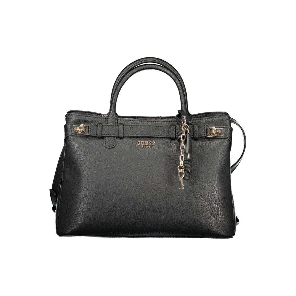Black Polyurethane Women's Handbag