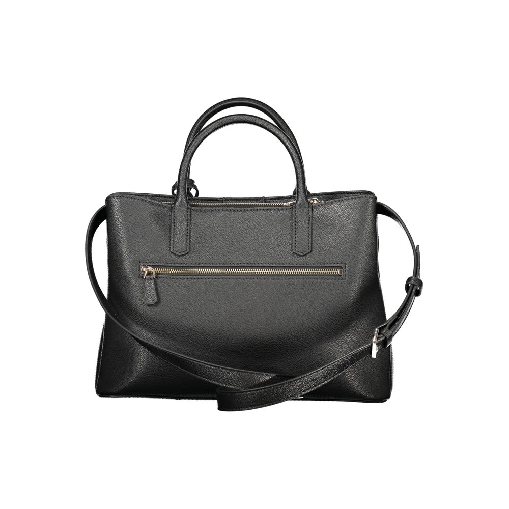Black Polyurethane Women's Handbag