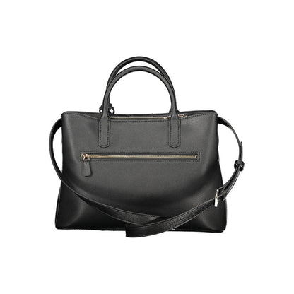 Black Polyurethane Women's Handbag
