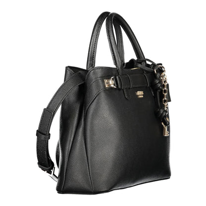 Black Polyurethane Women's Handbag