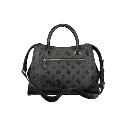 Black Polyurethane Women's Handbag
