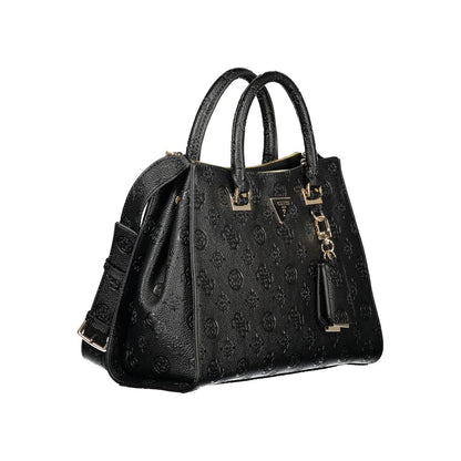 Black Polyurethane Women's Handbag