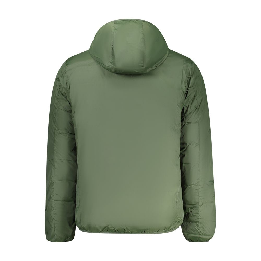 Green Polyester Men's Reversible Jacket