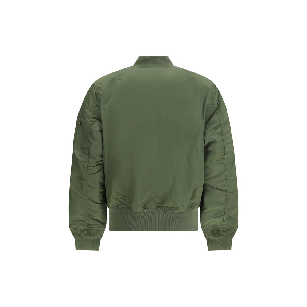 Green Nylon Bomber