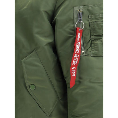 Green Nylon Bomber