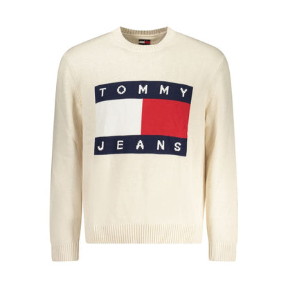 Beige Cotton Men Sweater