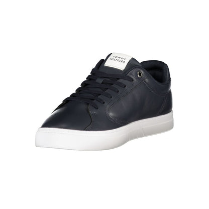 Blue Leather Men Sneaker