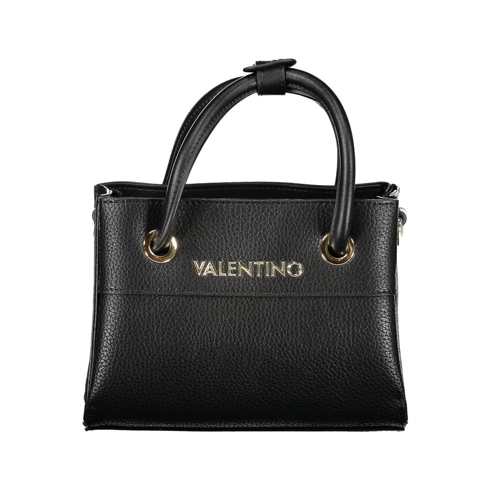 Black Polyurethane Women Handbag