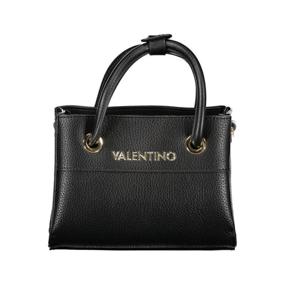 Black Polyurethane Women Handbag