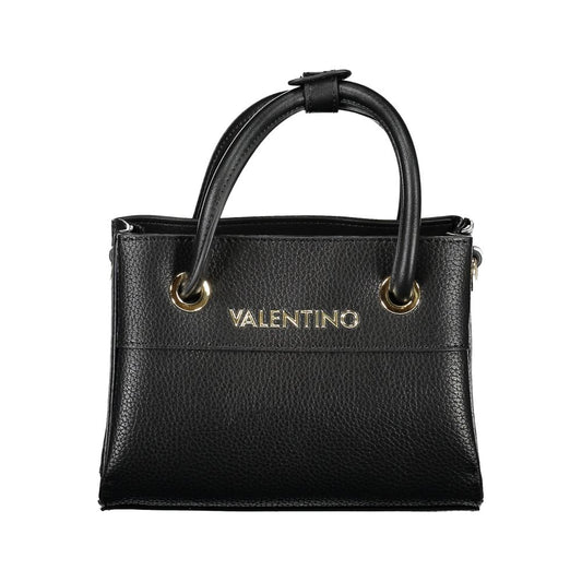 Black Polyurethane Women Handbag