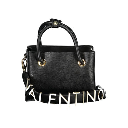 Black Polyurethane Women Handbag