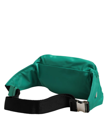 Green Logo Plaque Nylon Waist Fanny Pack Men's Borse Bag