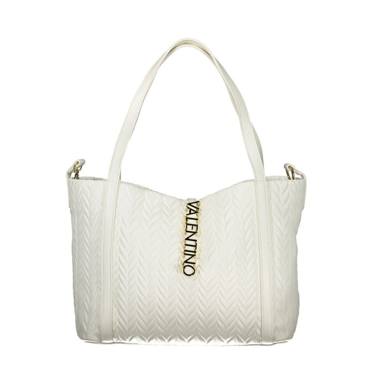 Bianco Polyurethane Women Shoulder Bag