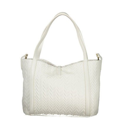 Bianco Polyurethane Women Shoulder Bag