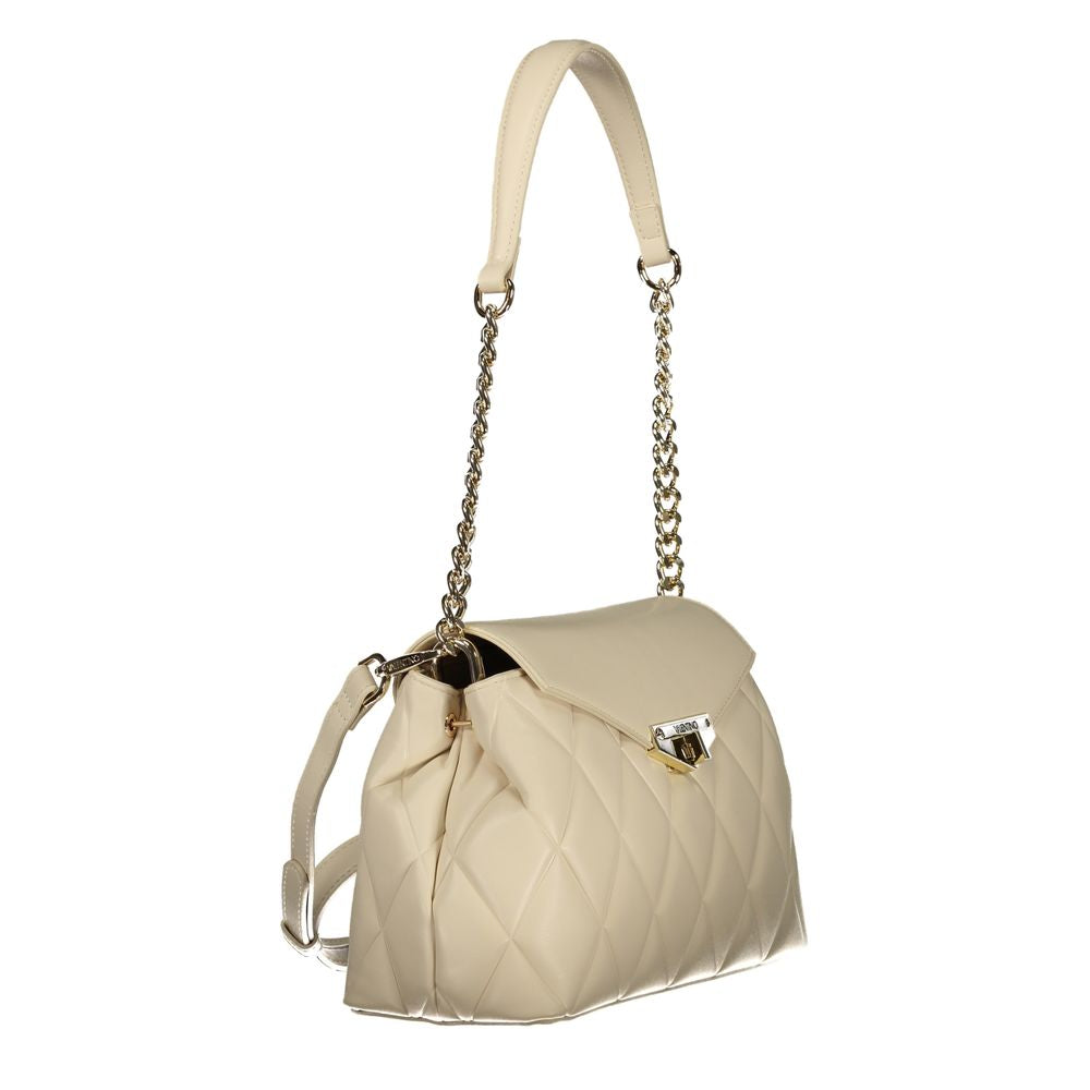 Beige Polyurethane Women Shoulder Bag