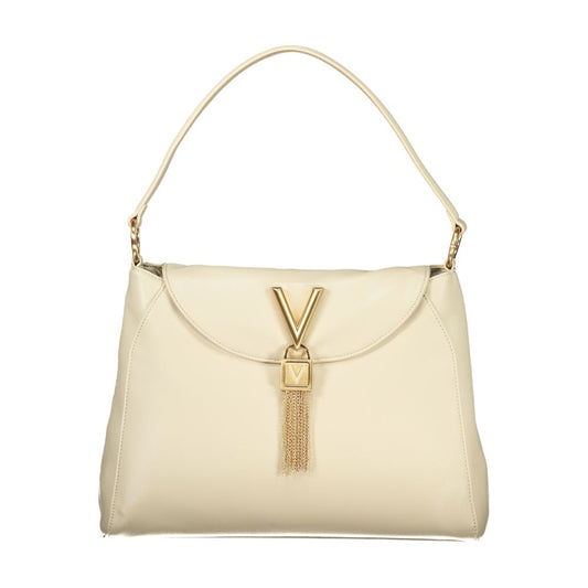 Beige Polyurethane Women Shoulder Bag