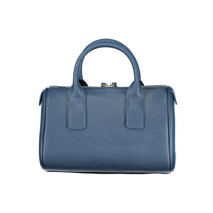 Blu Polyurethane Women Handbag