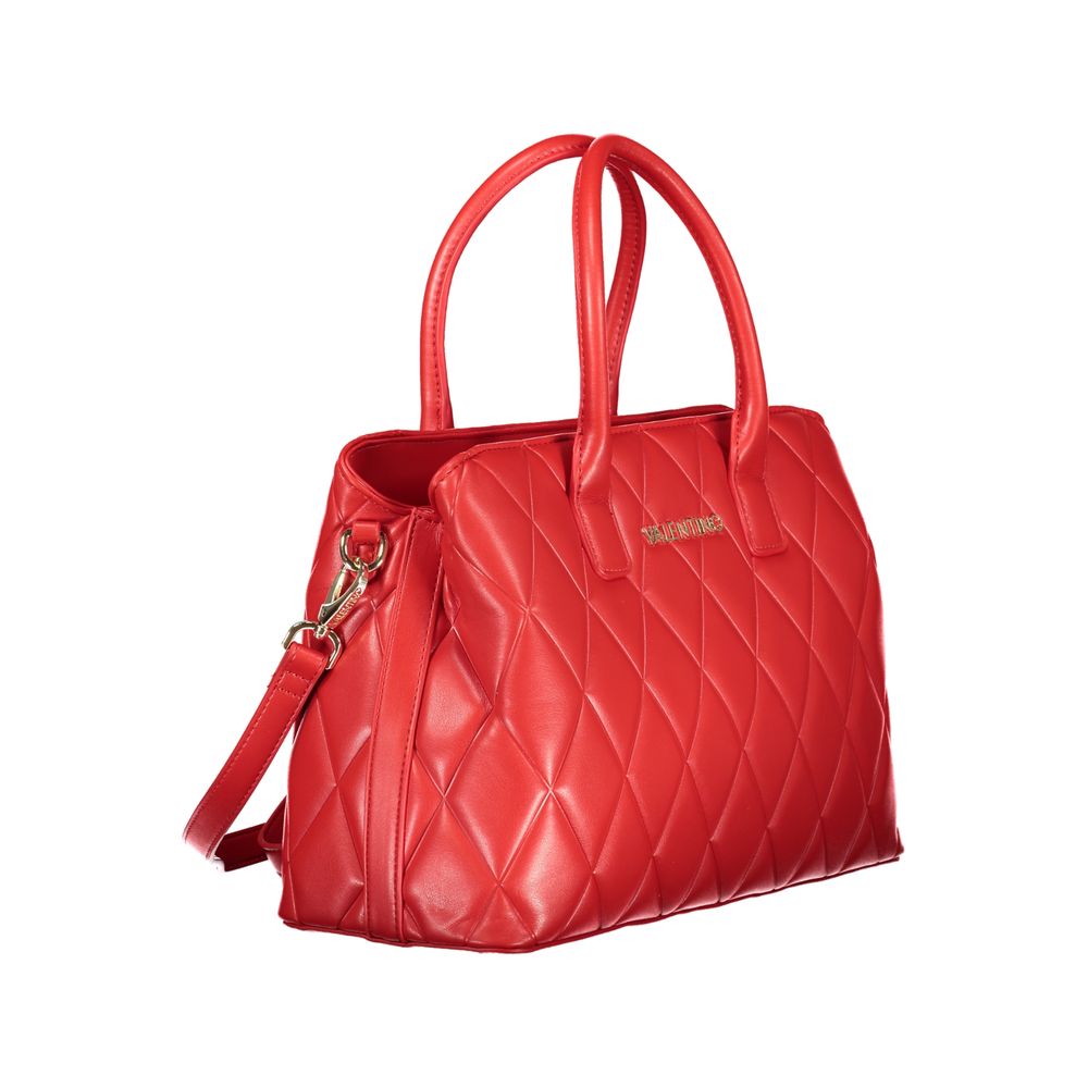 Red Polyurethane Women Handbag