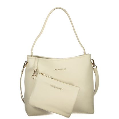 Beige Polyurethane Women Shoulder Bag