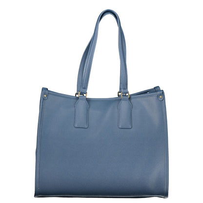 Blu Polyurethane Women Handbag