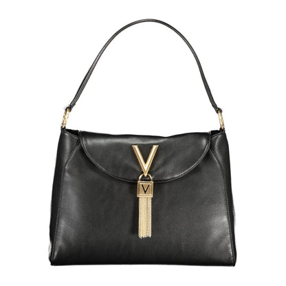 Black Polyurethane Women Shoulder Bag