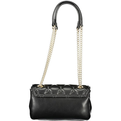 Black Polyurethane Women Handbag