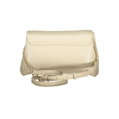 Beige Polyurethane Women Shoulder Bag