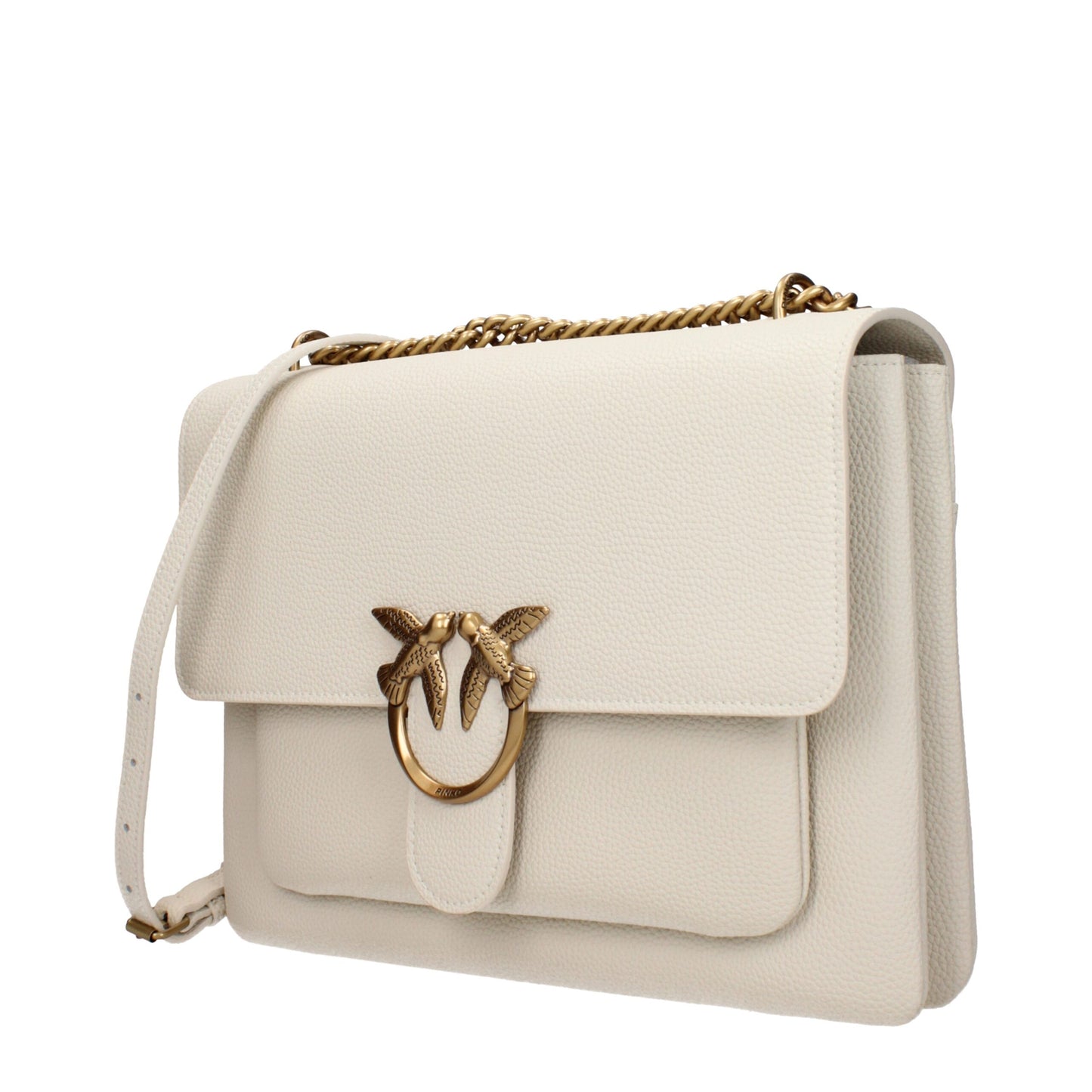 Beige Leather Crossbody Bag