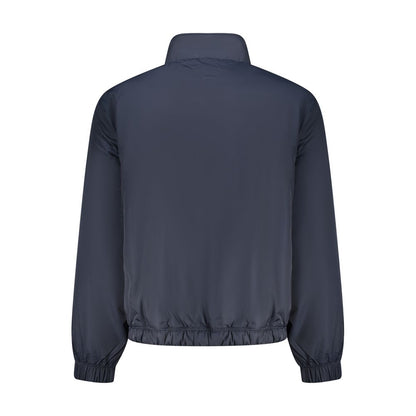 Blue Polyester Men Jacket
