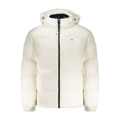White Polyester Men's Jacket