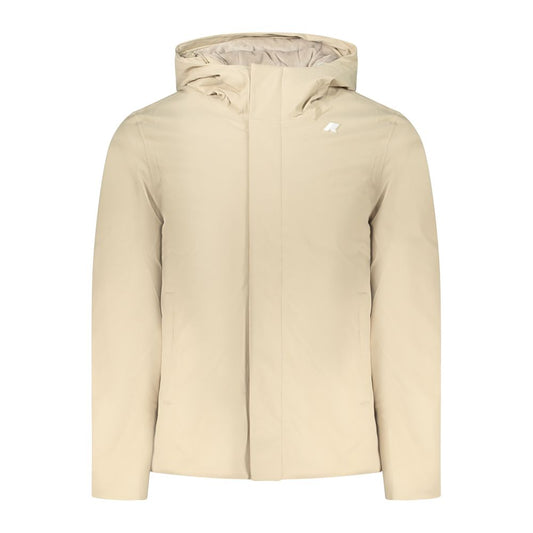 Beige Polyester Men Jacket