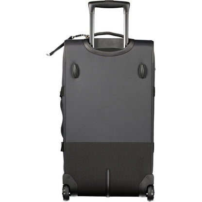 Black Polyamide Unisex Luggage Travel Bag